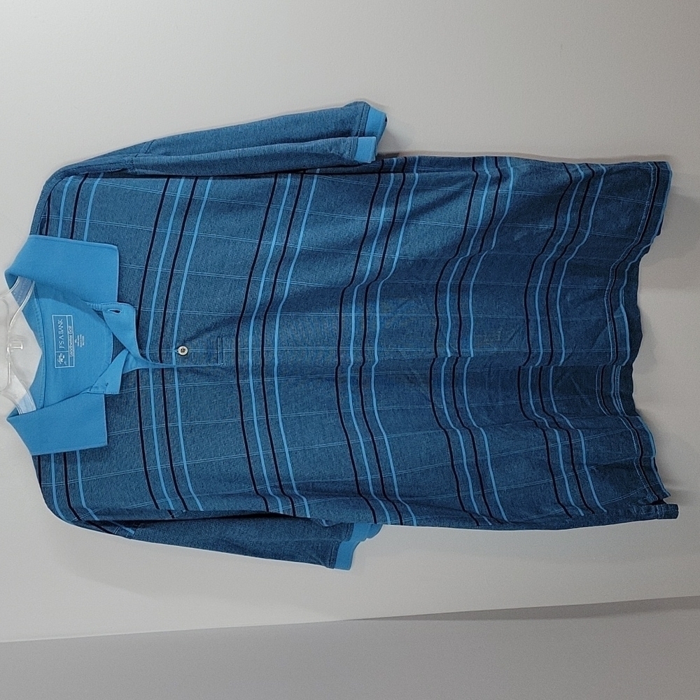 Jos A Bank Leadbetter blue short sleeve golf polo shirt size XL